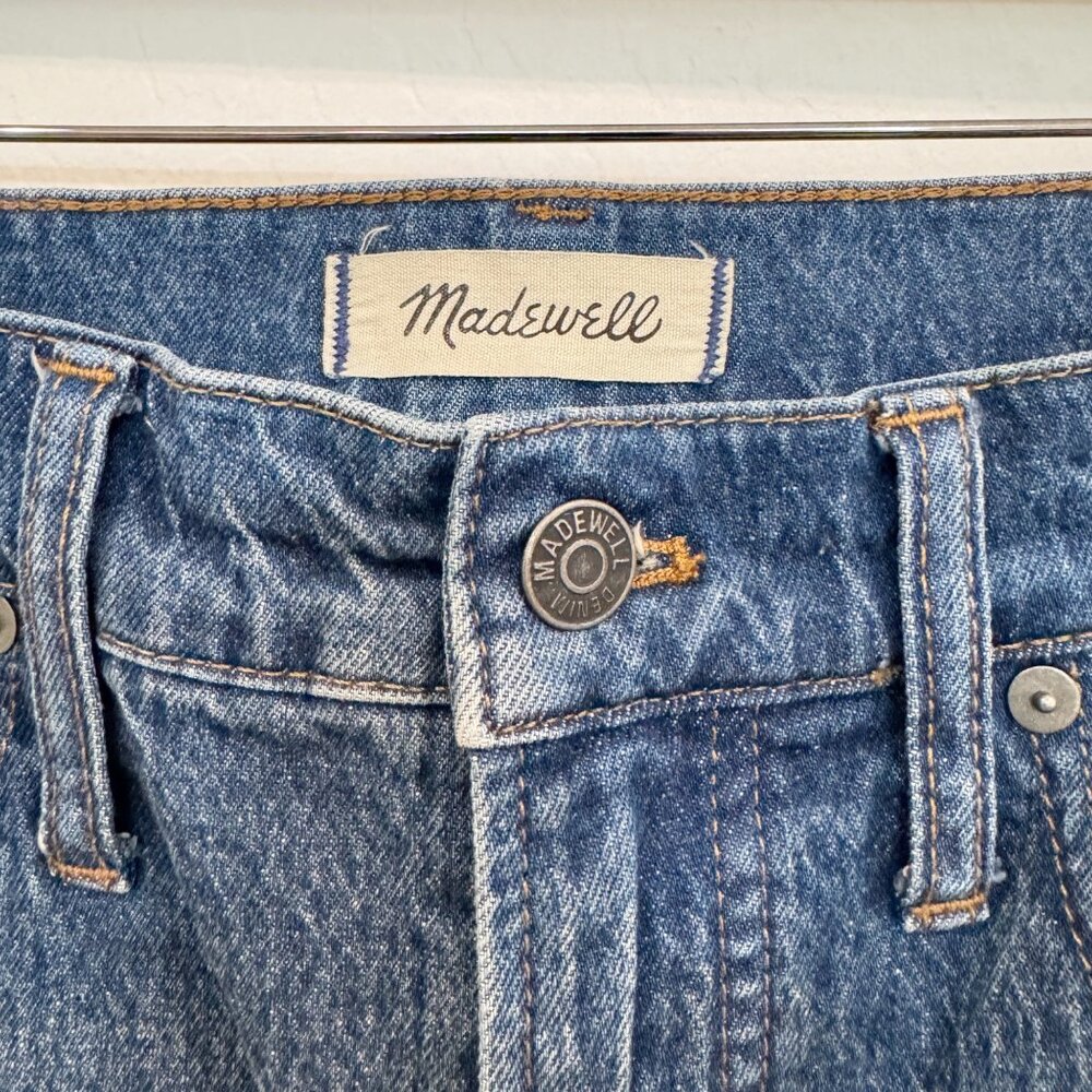 Madewell The Perfect Vintage 90s Tapered High‎ Rise Mom Dark Blue Jeans Size 27 - Picture 6 of 12